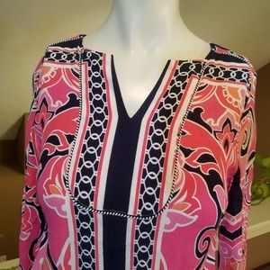 Crown & Ivy Asymmetrical Blouse Sz 2
